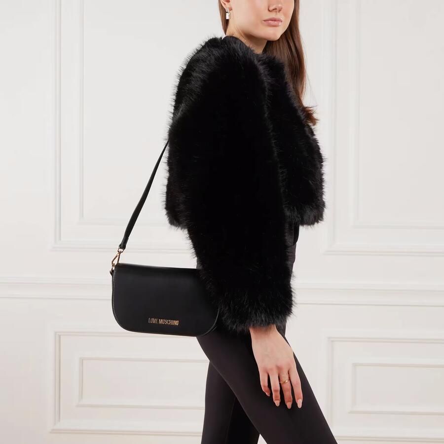 Love Moschino Zwarte schoudertas voor vrouwen Black Dames