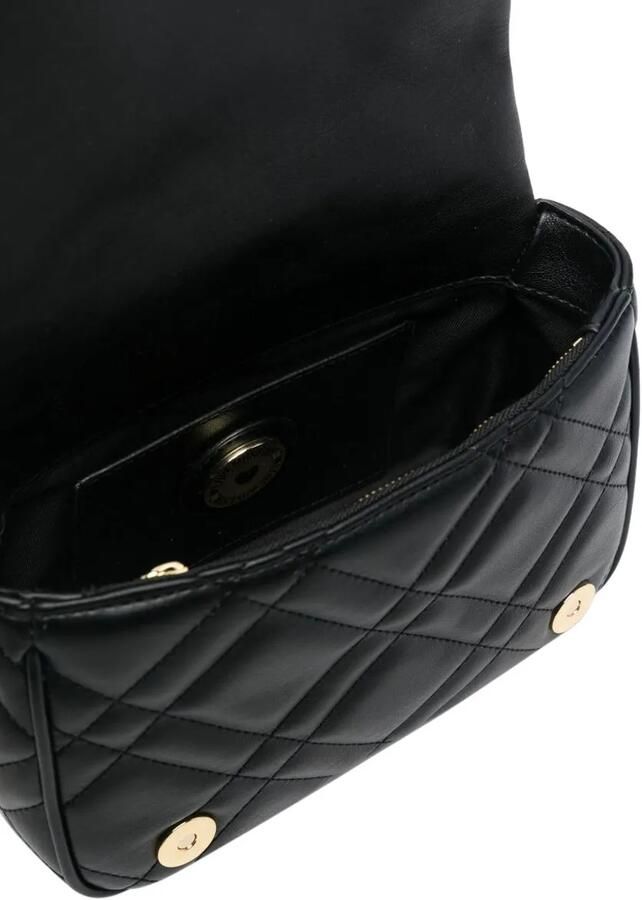 Love Moschino Hobo bags Quilted Shoulder Bag With Heart Embellishments in zwart