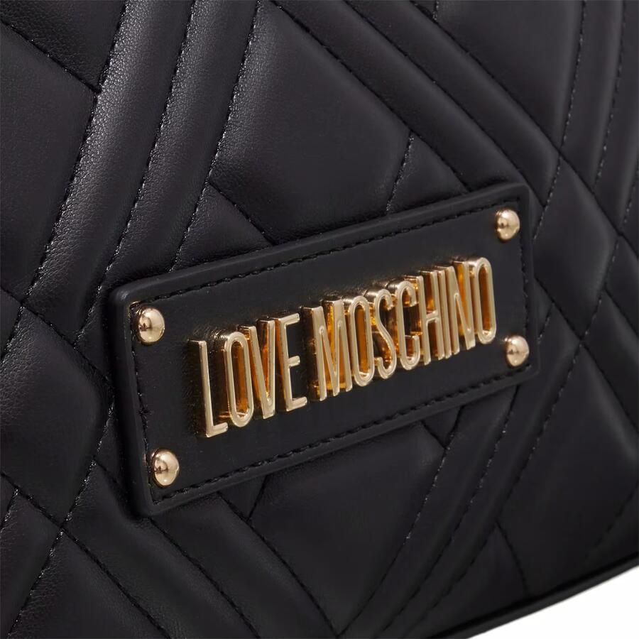 Love Moschino Zwarte Polyethyleen Handtas Lente Zomer Collectie Black Dames