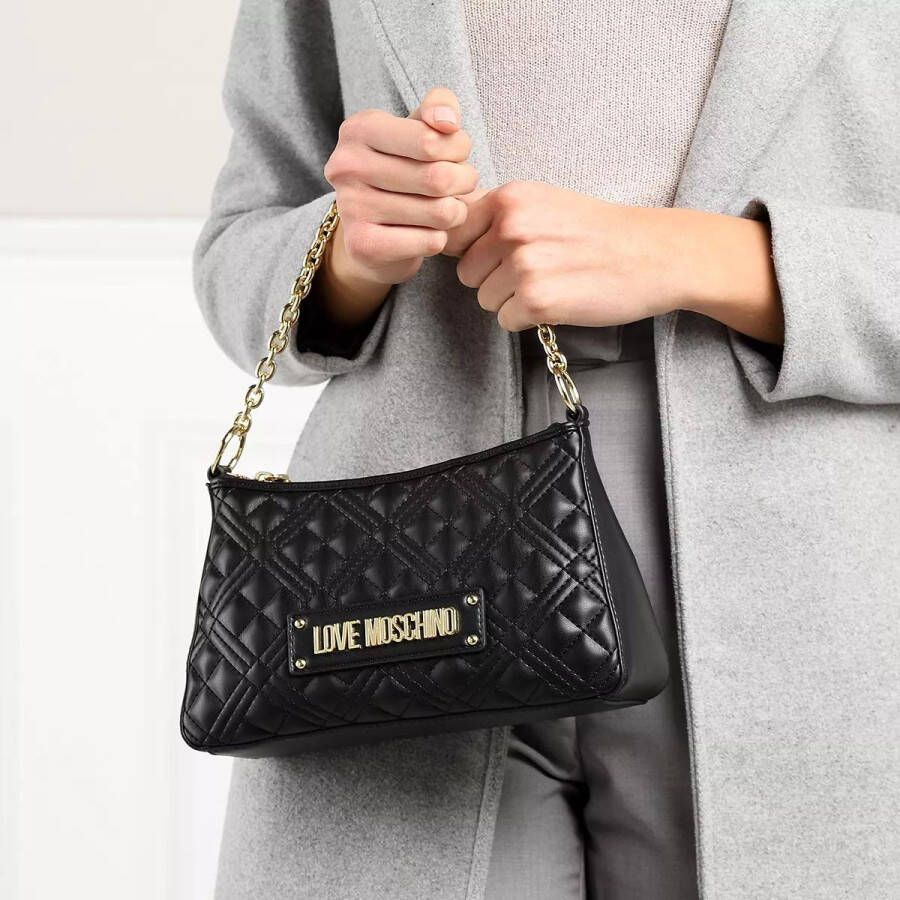 Love Moschino Pochettes Borsa Quilted Pu Nero in zwart