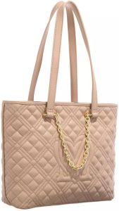 Love Moschino Shoppers Borsa Quilted Bag Pu in taupe