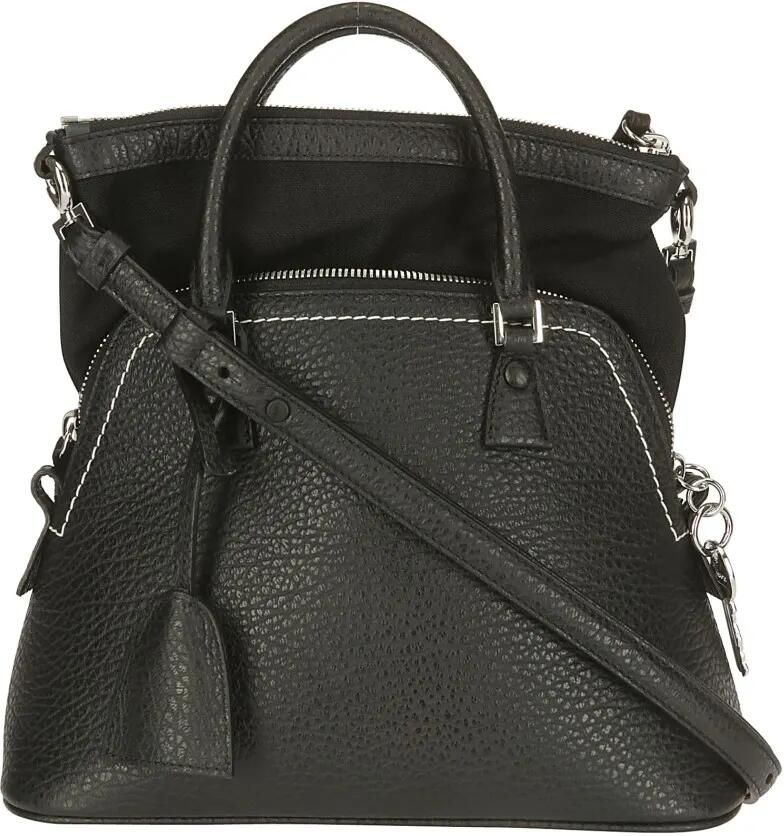Maison Margiela Hobo bags Black Leather Shoulder Bag in zwart