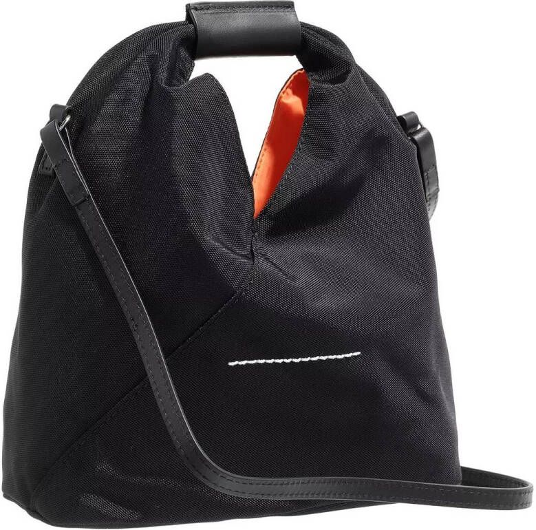 MM6 Maison Margiela Crossbody B Bag in Black Leather Zwart Unisex