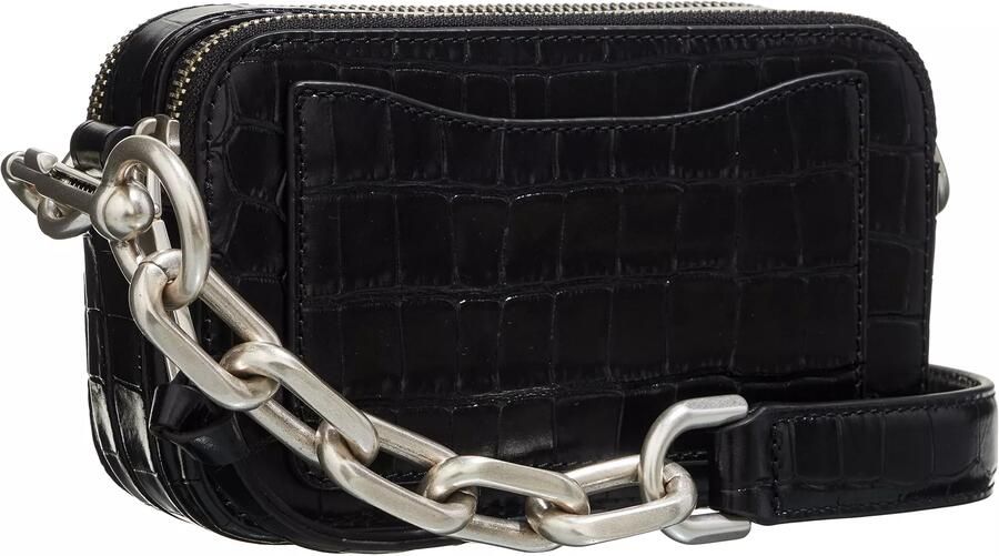Marc Jacobs Croc Embossed Shoulder Snapshot Tas Black Dames