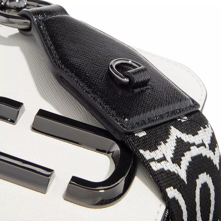 Marc Jacobs Witte Zwarte Schoudertas voor Vrouwen Double J Monogram Leren Crossbody Tas White Dames - Foto 7