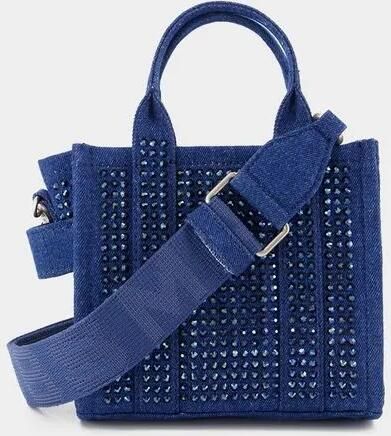Marc Jacobs Crossbody bags The Crossbody Tote Denim Crystal Dark Wash Blue in blauw