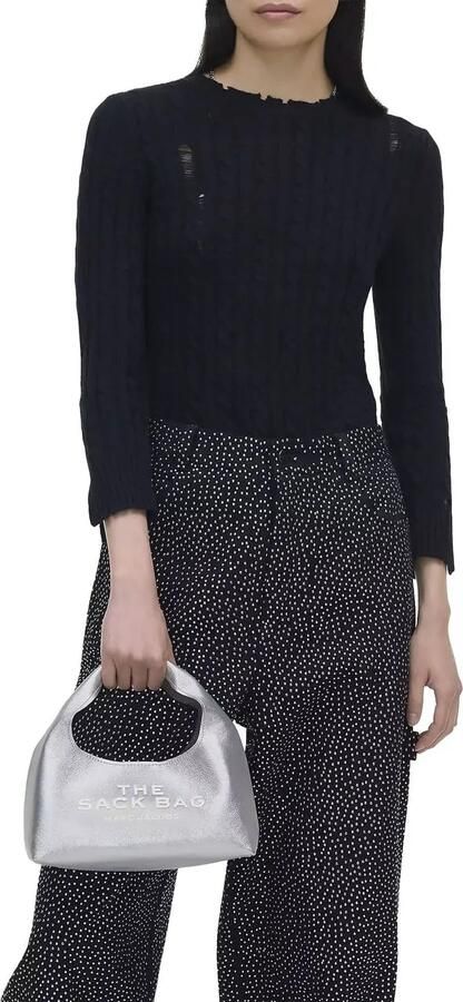 Marc Jacobs Crossbody bags The Mini Sack Purse Leather Silver in zilver