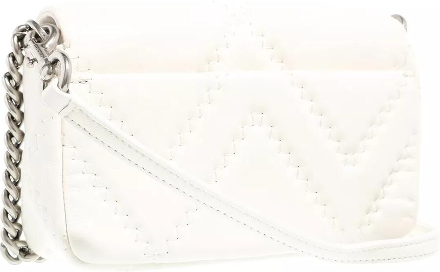 Marc Jacobs Gewatteerde Mini Schoudertas met Logo Plaque White Dames - Foto 4