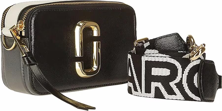 Marc Jacobs Hobo bags Leather Shoulder Bag With Gold-Colored Details in zwart