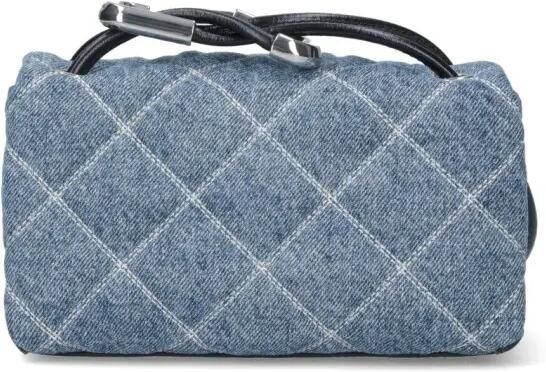 Marc Jacobs Hobo bags The Quilted Dual Chain Mini Shoulder Bag Denim in blauw