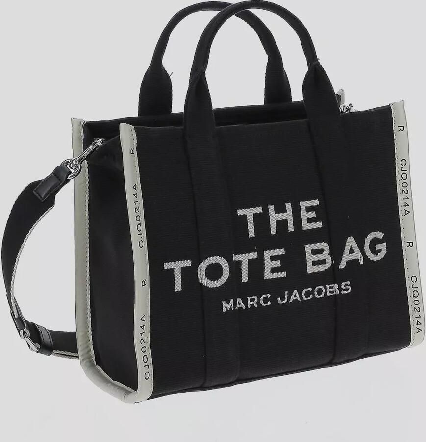 Marc Jacobs Shoppers & Totes Medium Tote' Black Tote Bag With Contrasting Logo in zwart