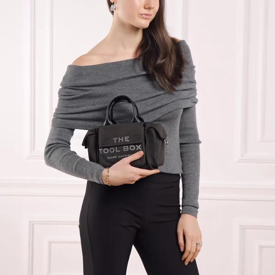 Marc Jacobs Canvas Crossbody Tool Box Tas Black Dames
