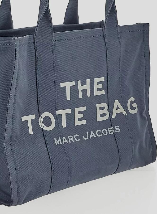 Marc Jacobs Shoppers & Totes Structured Cotton Tote With Modern Text Design in blauw - Foto 6