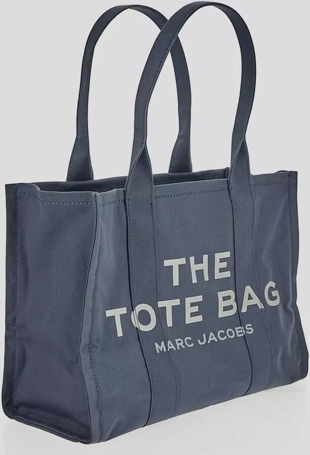 Marc Jacobs Shoppers & Totes Structured Cotton Tote With Modern Text Design in blauw - Foto 9