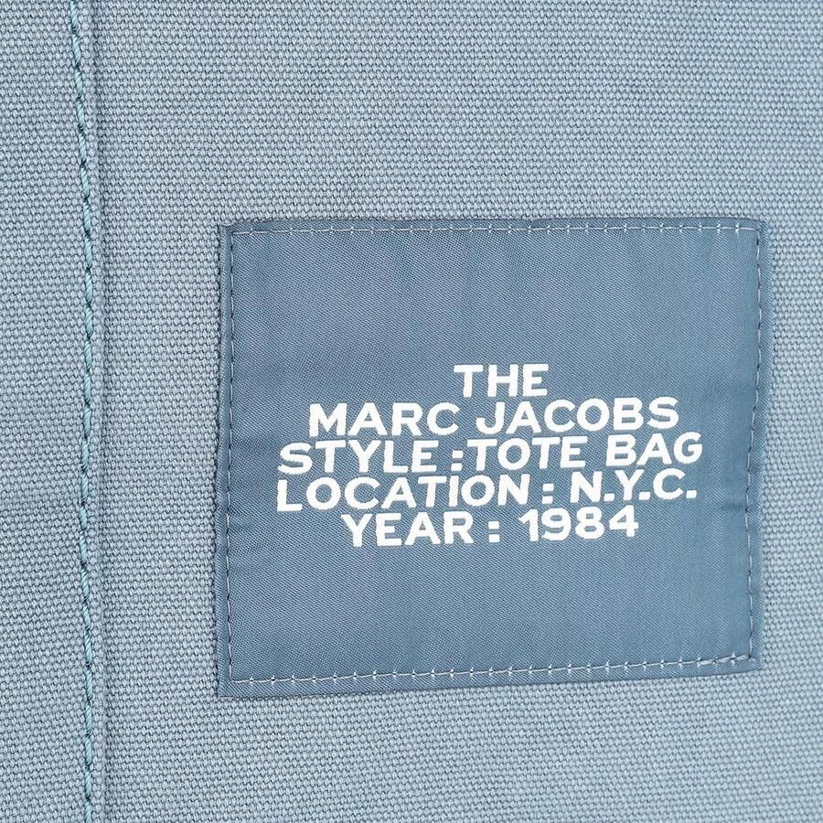 Marc Jacobs Shoppers & Totes Structured Cotton Tote With Modern Text Design in blauw - Foto 3