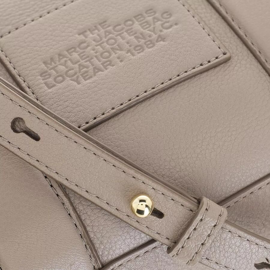 Marc Jacobs Getextureerde leren tote handtas met riem Gray Dames - Foto 2