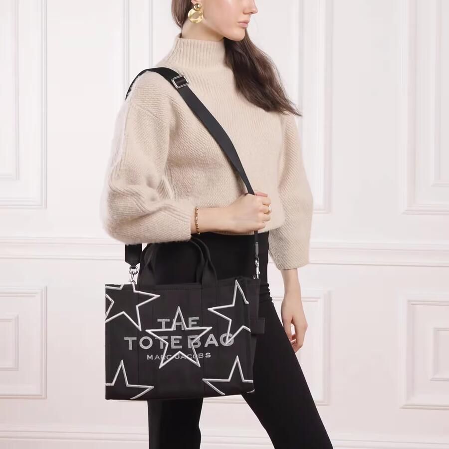 Marc Jacobs Geborduurde Sterren Canvas Tote Tas Black Dames - Foto 3