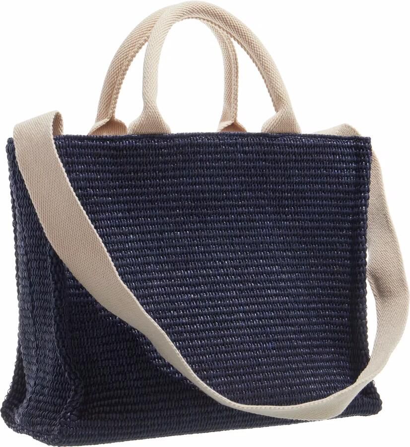 Marni Blauwe Tote Tas met Raffia Effect Blue Dames - Foto 1