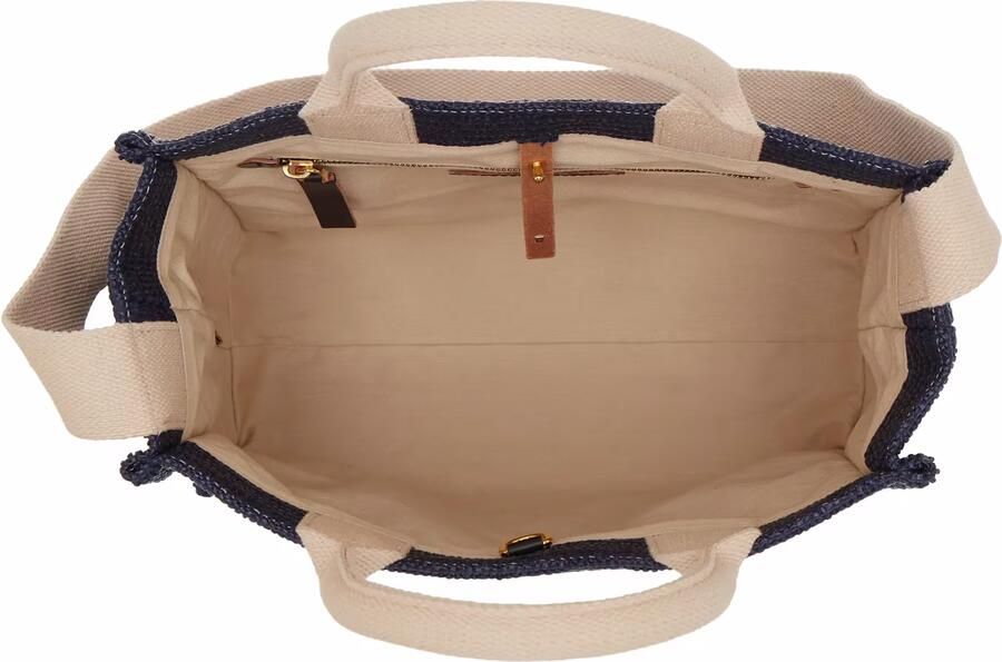 Marni Blauwe Tote Tas met Raffia Effect Blue Dames - Foto 6