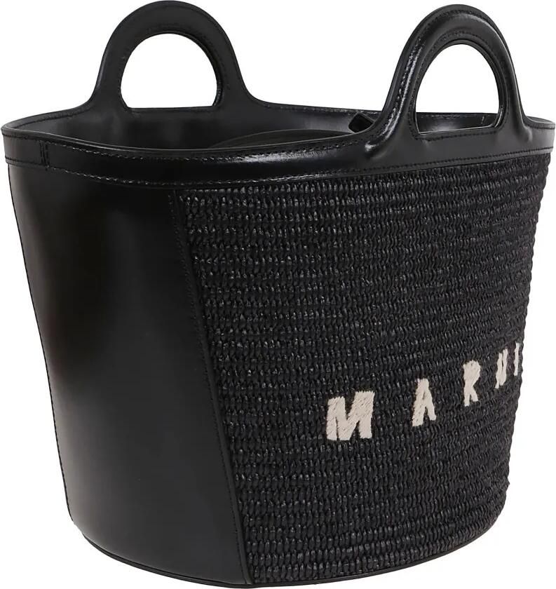 Marni Crossbody bags Tropicalia Small Handbag With Woven Raffia Panels in zwart