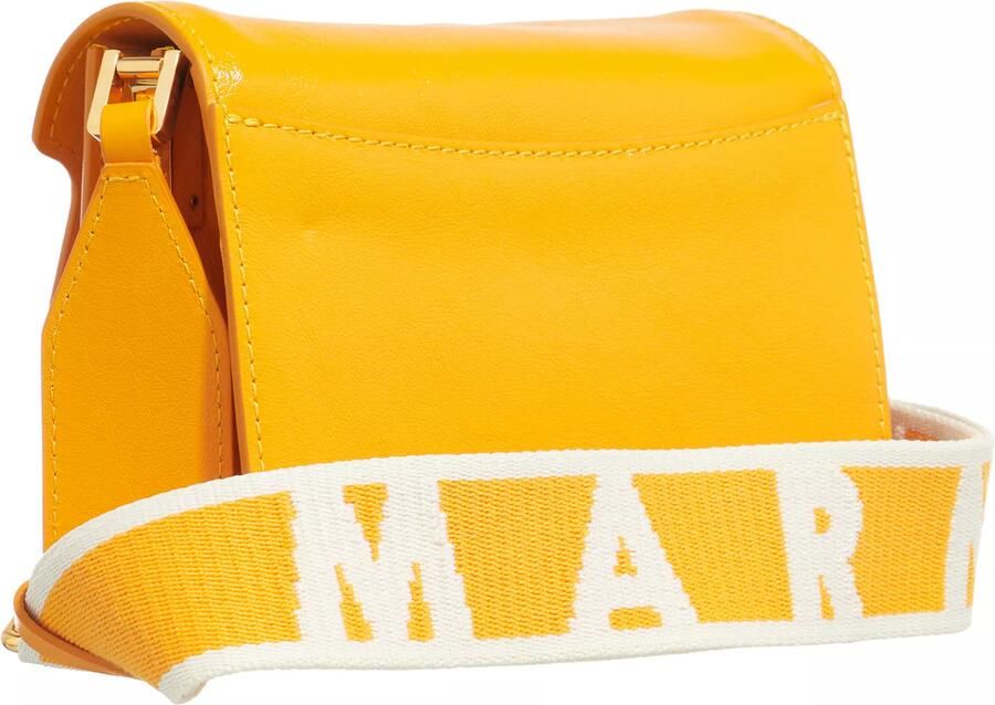 Marni Oranje Leren Schoudertas met Draaislot Orange Dames