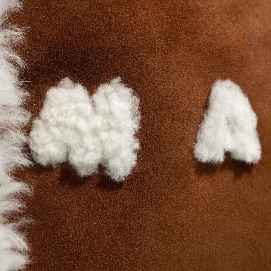 Marni Bruine suède tote tas met shearling Brown Unisex - Foto 2