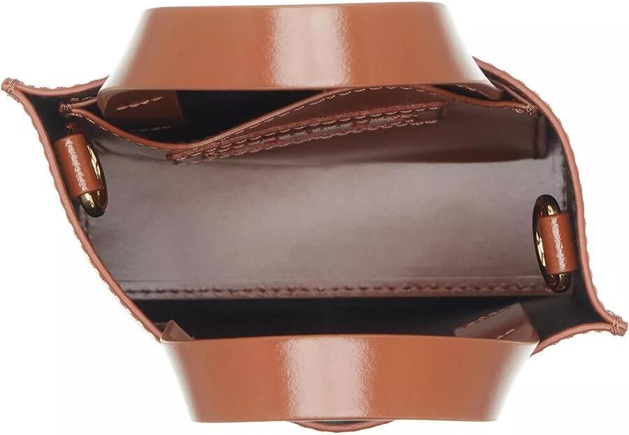 Marni Tote tas van kalfsleer met interne zak Brown Dames - Foto 3