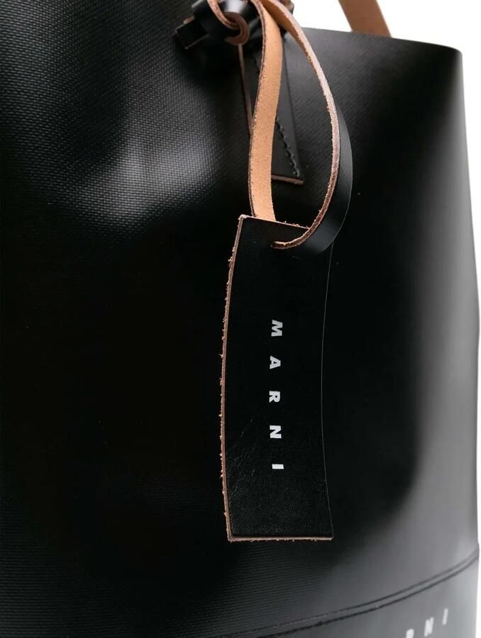 Marni Iconische Geometrische Schoudertas met Dubbele Handvatten Black Heren