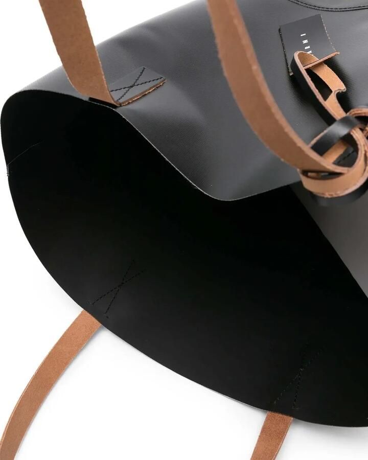 Marni Iconische Geometrische Schoudertas met Dubbele Handvatten Black Heren - Foto 2