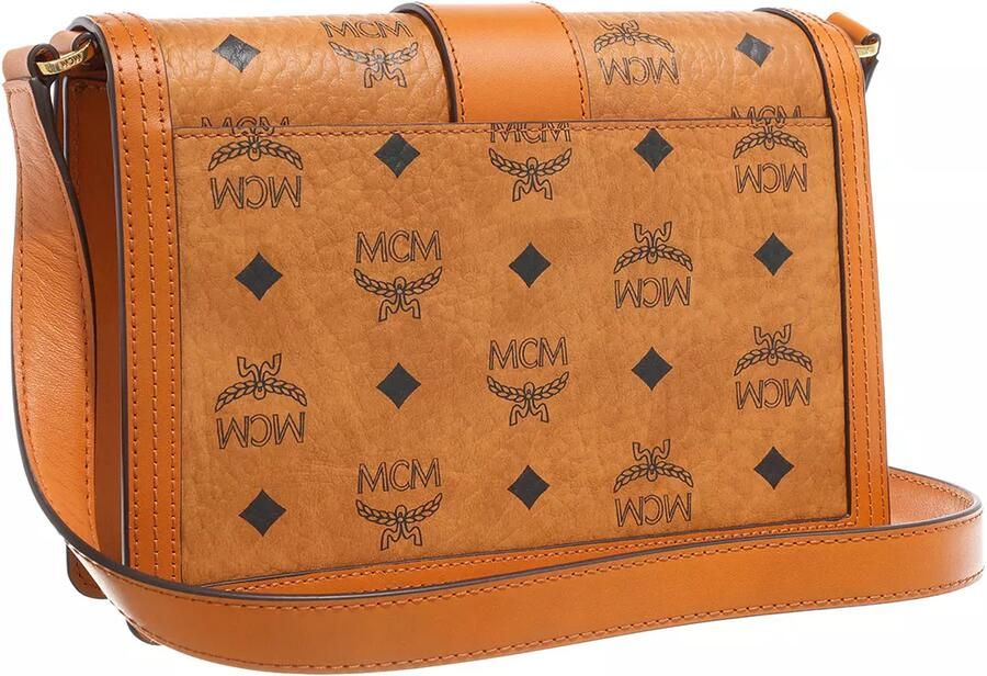 MCM Crossbody bags Tracy Visetos Shoulder Small in cognac