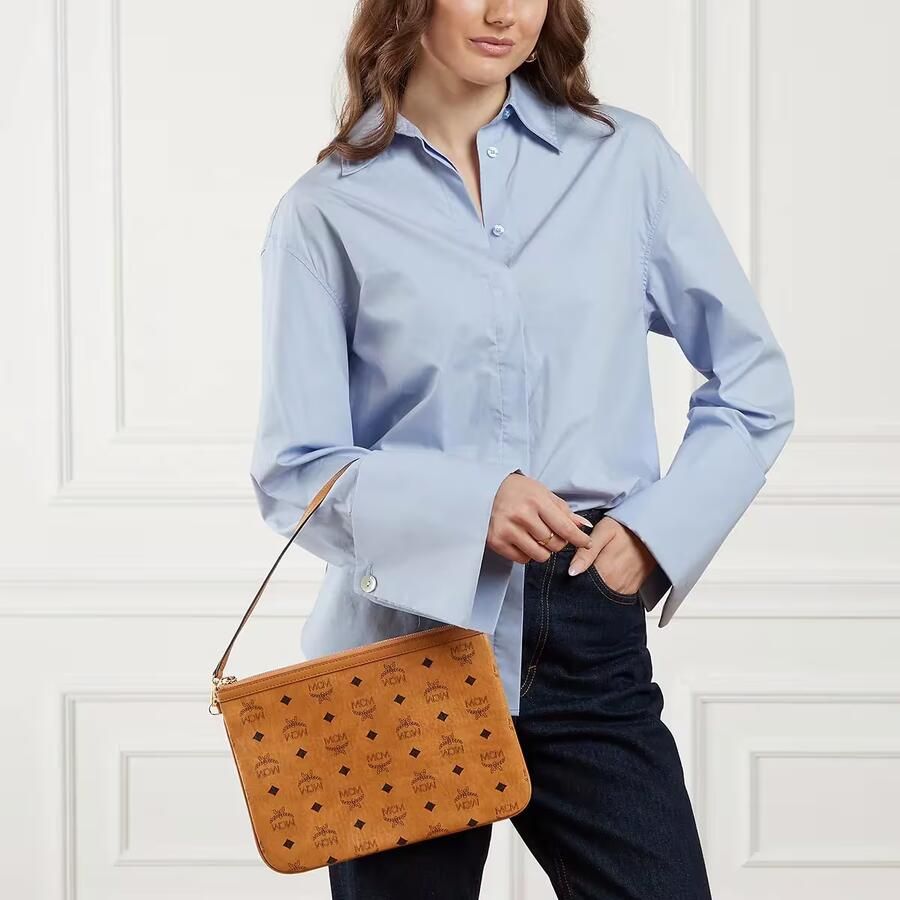 MCM Shoppers Liz Vi Shopper Lrg Co One Size in cognac
