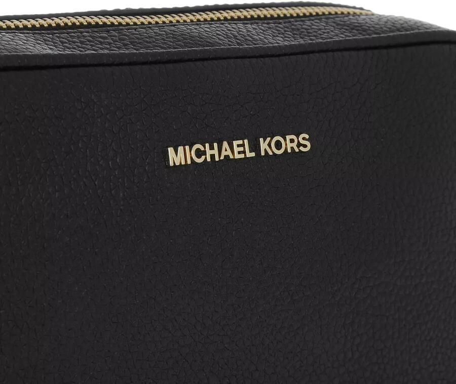 Michael Kors Gestructureerde Leren Schoudertas Zwart Black Dames