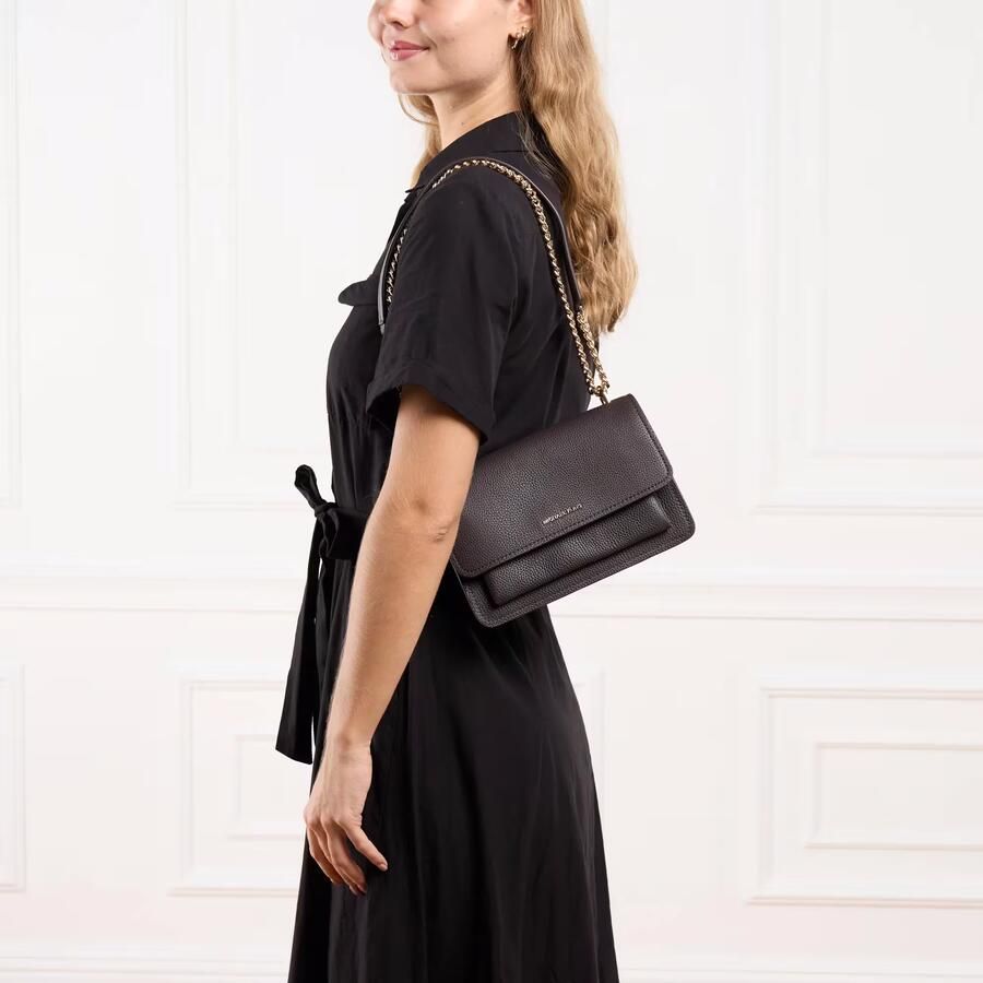Michael Kors leren crossbody tas Claire Large donkerbruin - Foto 4