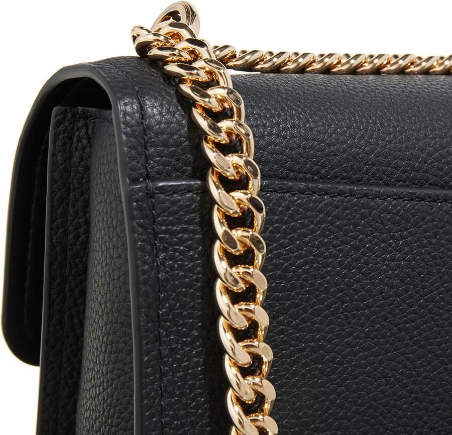 Michael Kors Leren Crossbody Tas met Kettingband Black Dames