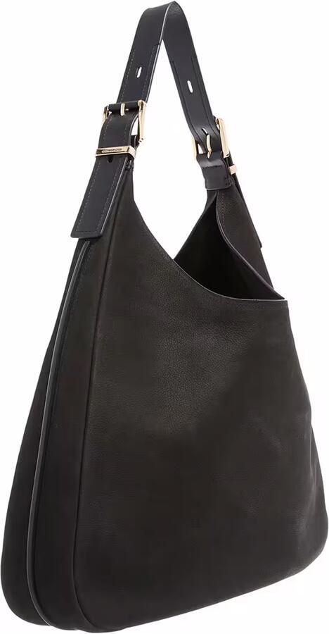 Michael Kors Stijlvolle Zwarte Nubuck Schoudertas Black Dames