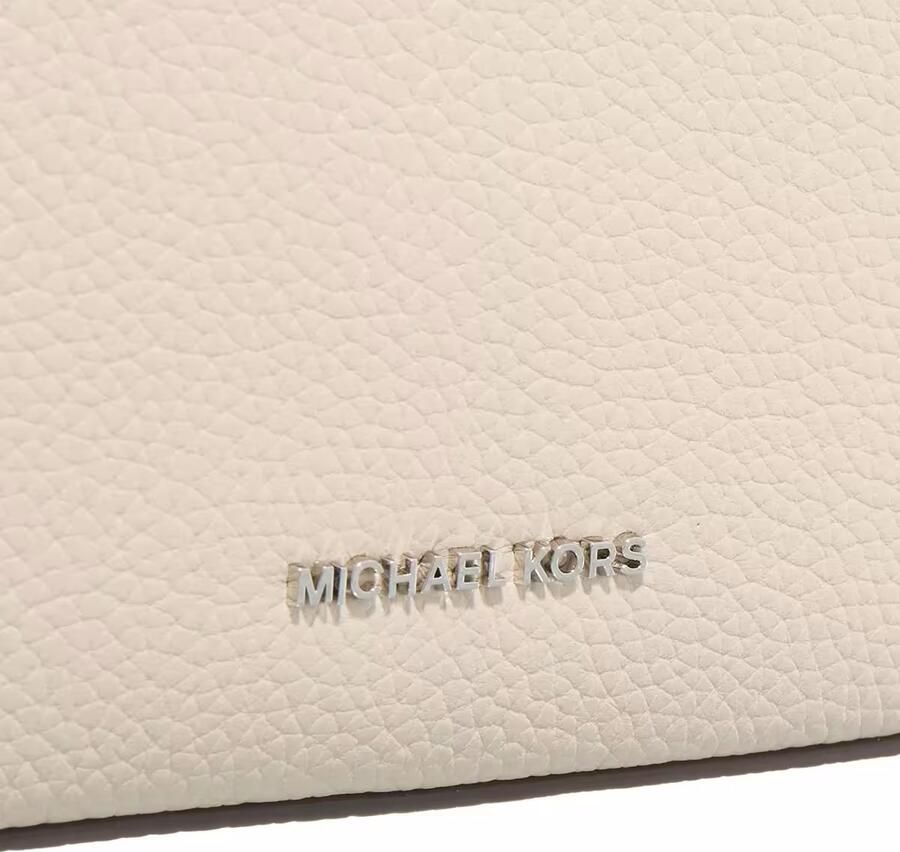 Michael Kors Beige Logo Schoudertas Vrouw Leer Beige Dames