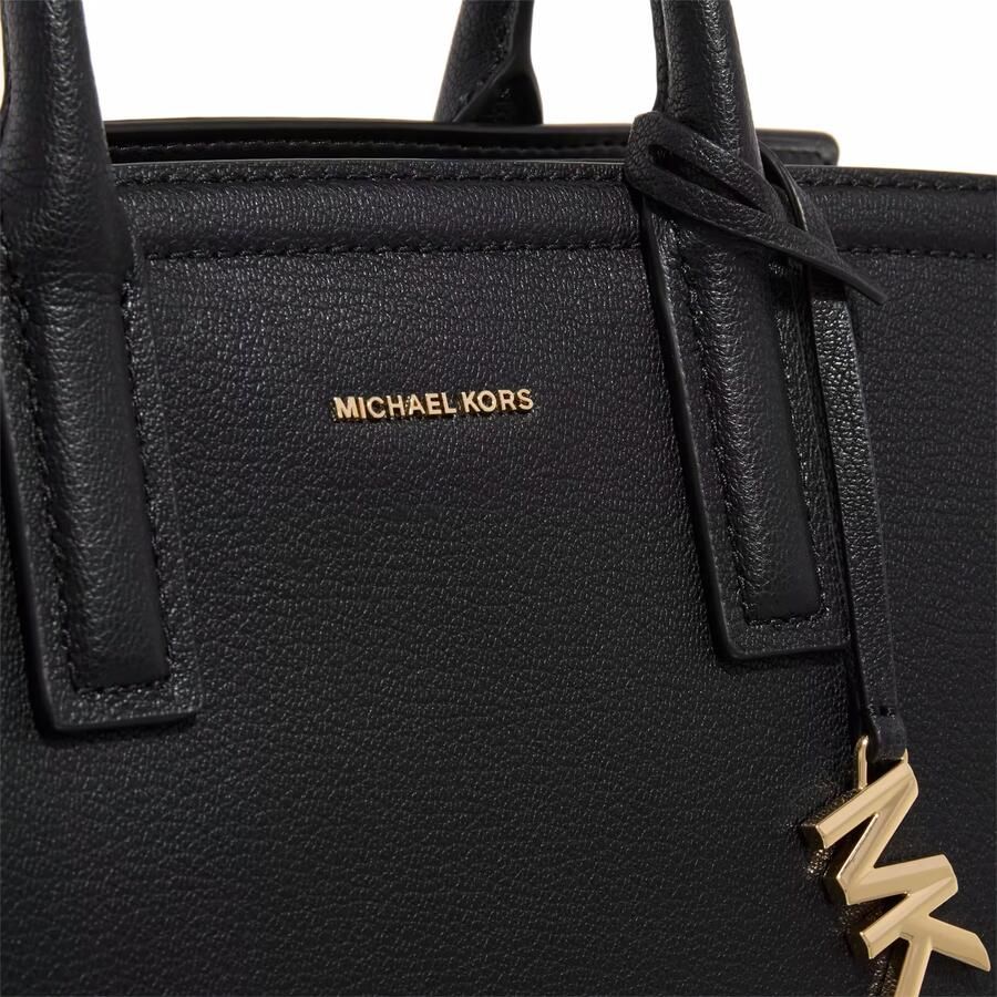 Michael Kors Zwarte leren handtas met metalen logo Black Dames - Foto 2