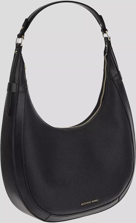 Michael Kors Shoppers & Totes Rounded Black Leather Shoulder Bag in zwart - Foto 3