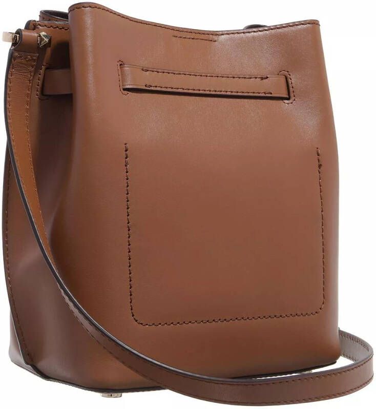 Michael Kors Hamilton Legacy Medium Leather Messenger Bag Bruin Dames