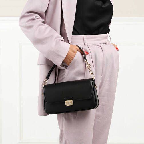Michael Kors Heather Extra-Small Leather Crossbody Bag Zwart Dames