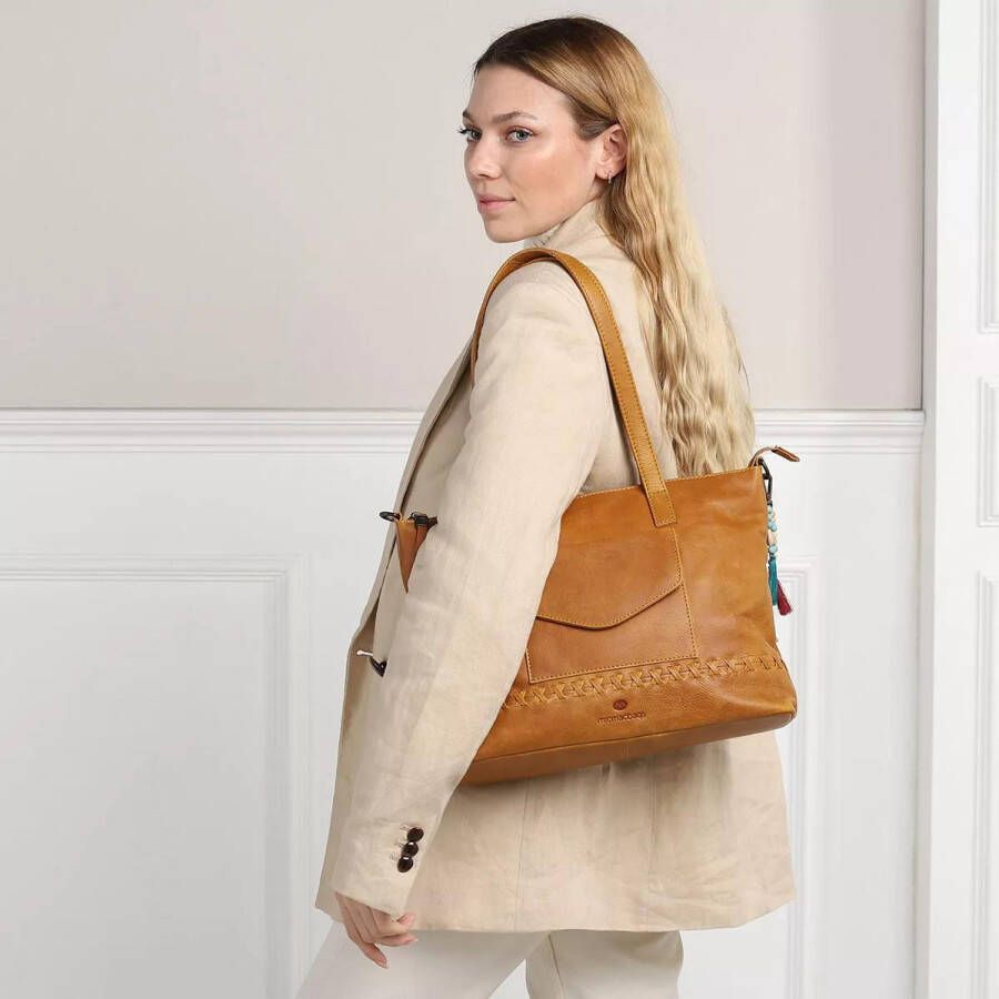Saint Laurent Shoppers Street Style Elegent Style Shoulder Bag in beige