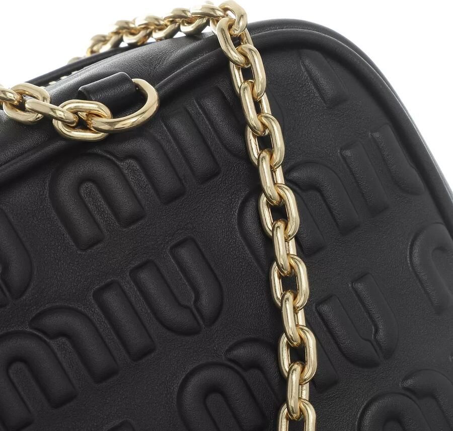 Miu Shoppers & Totes Logo Tote Bag Nappa Leather in zwart - Foto 2
