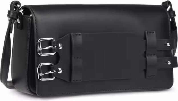 MM6 Maison Margiela Hobo bags Structured Black Bag With Unique Buckle Detail in zwart