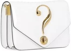 Moschino Witte Gepolijste Leren Schoudertas White Dames