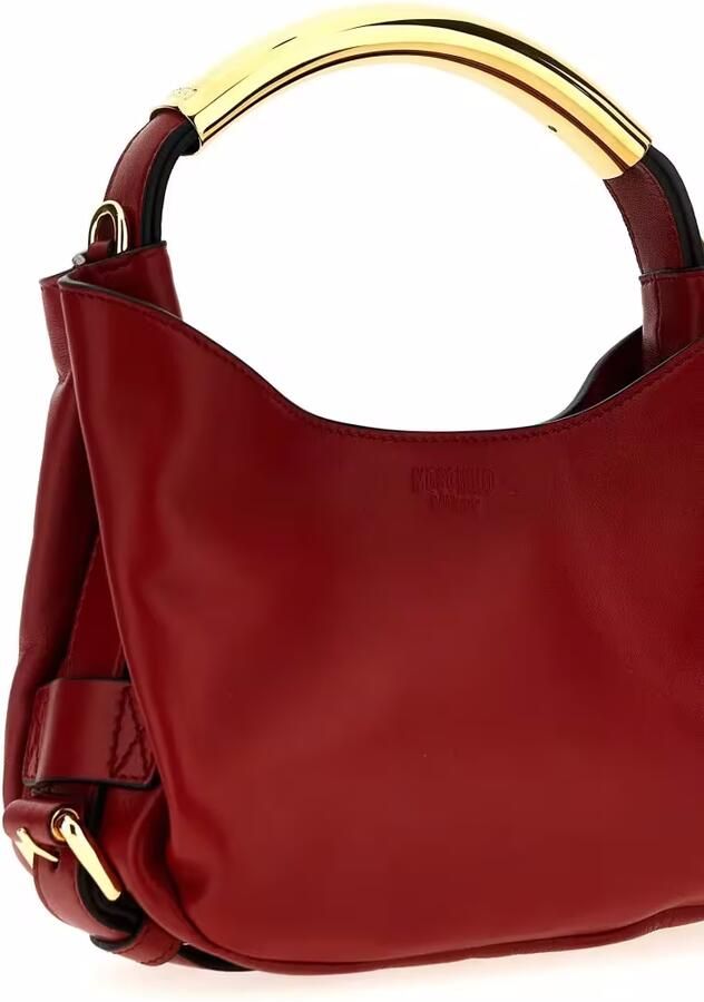Moschino Rode leren schoudertas met magnetische sluiting Red Dames - Foto 2
