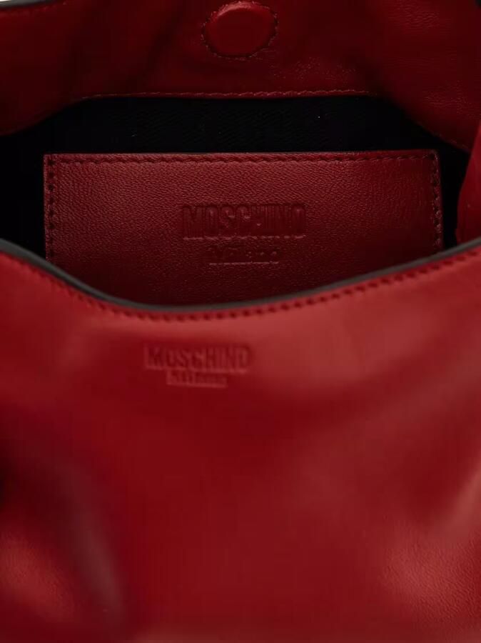 Moschino Rode leren schoudertas met magnetische sluiting Red Dames - Foto 3