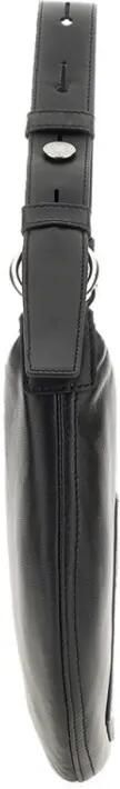 Moschino Hobo bags Rounded Black Nylon Shoulder Bag in zwart