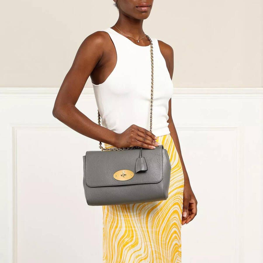 Mulberry Crossbody bags Lily Medium Glassic Grain in grijs