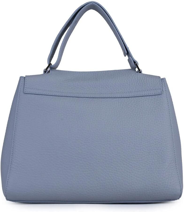 Orciani Blauwe Leren Schoudertas met Logodesign Blue Dames