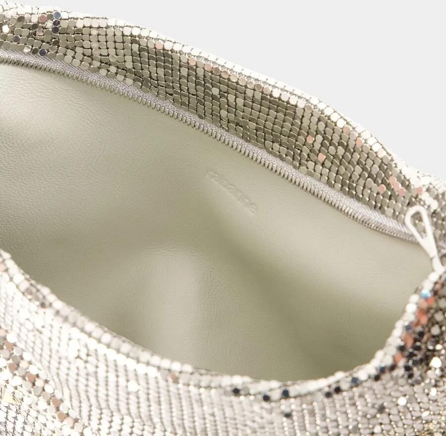 Paco Rabanne Metallic Zilveren Slangenketting Portemonnee Gray Dames